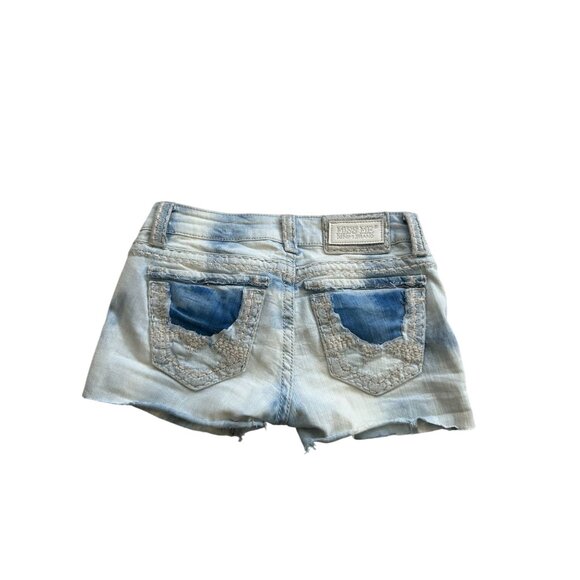MISS ME Irene Light Wash Denim Shorts Size 26 - Picture 5 of 7